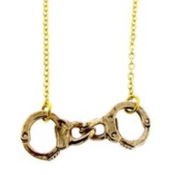 Alisa Michelle Handcuffs Necklace “Ball & Chain” - Picture 2 of 2